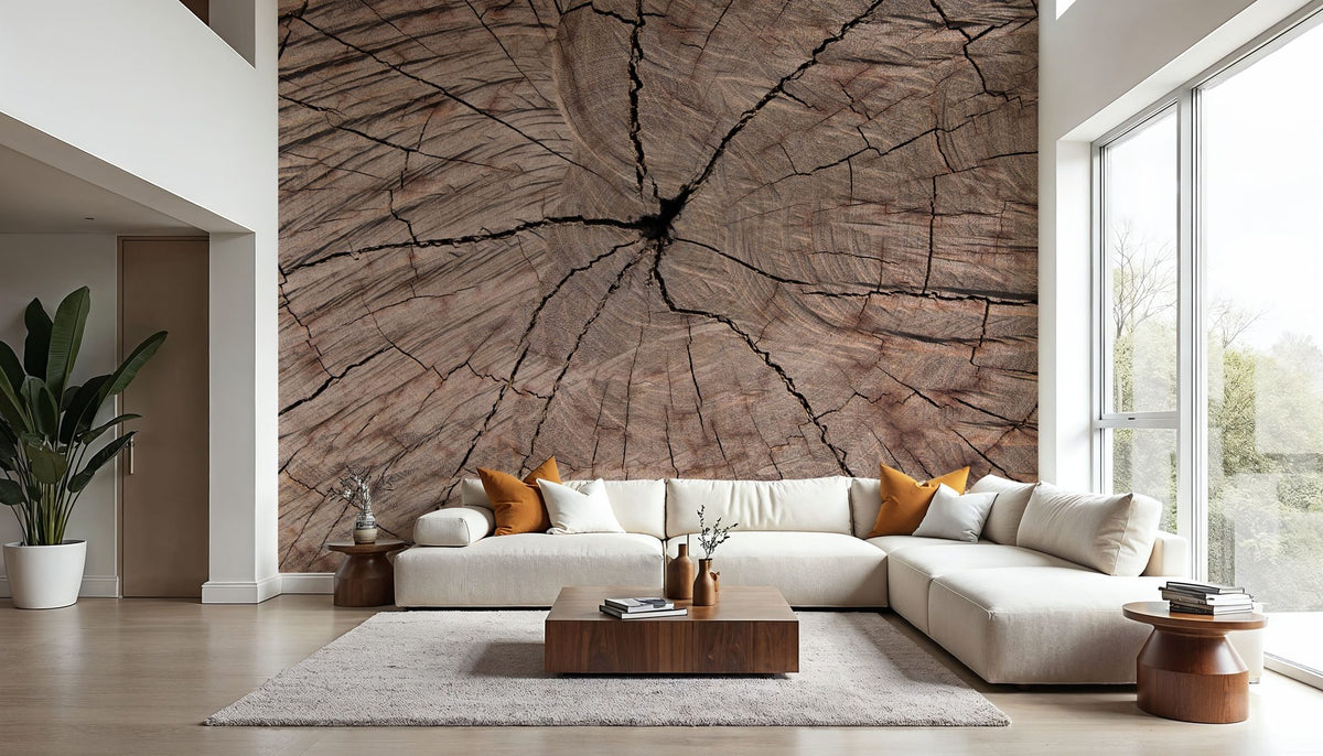 Tree Ring Portrait Mural Wallpaper - room preview 04