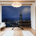 Luminous Triangle Skyline Mural Wallpaper - room preview 04