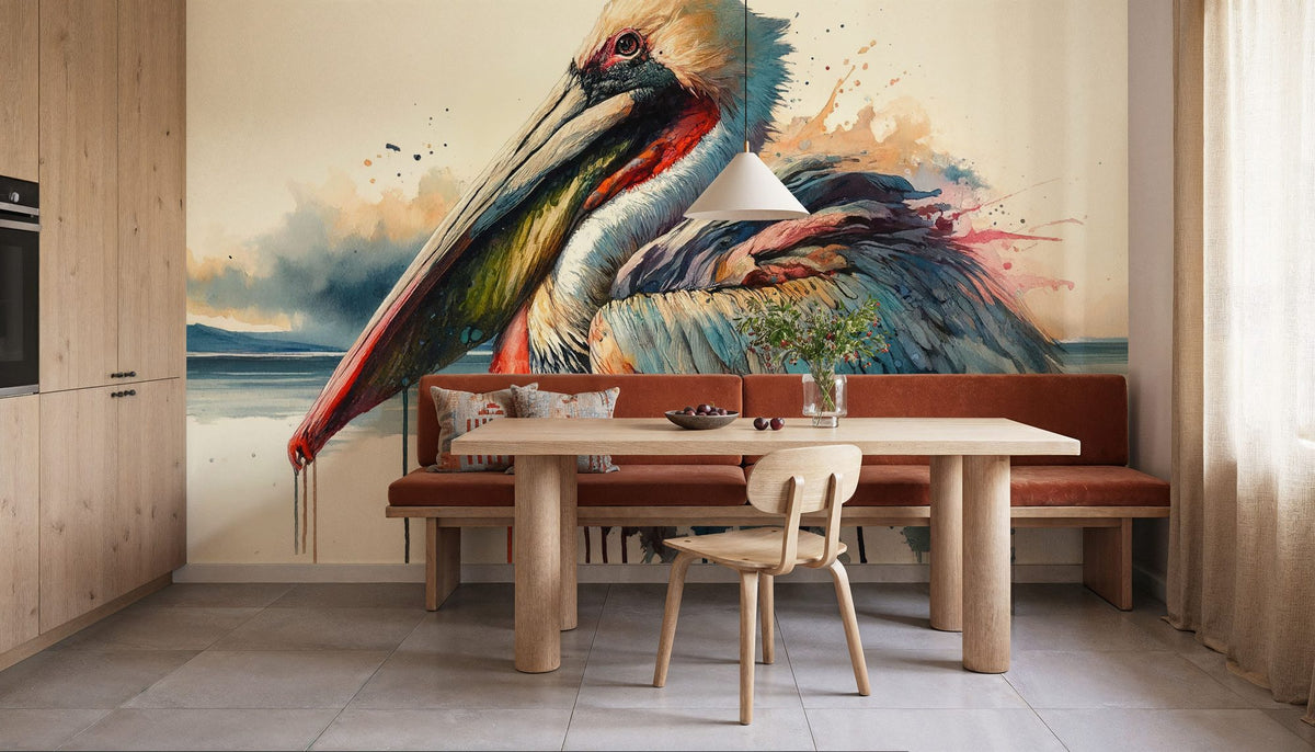 Sovereign Gaze of the Coastal Sentinel Mural Wallpaper - room preview 04
