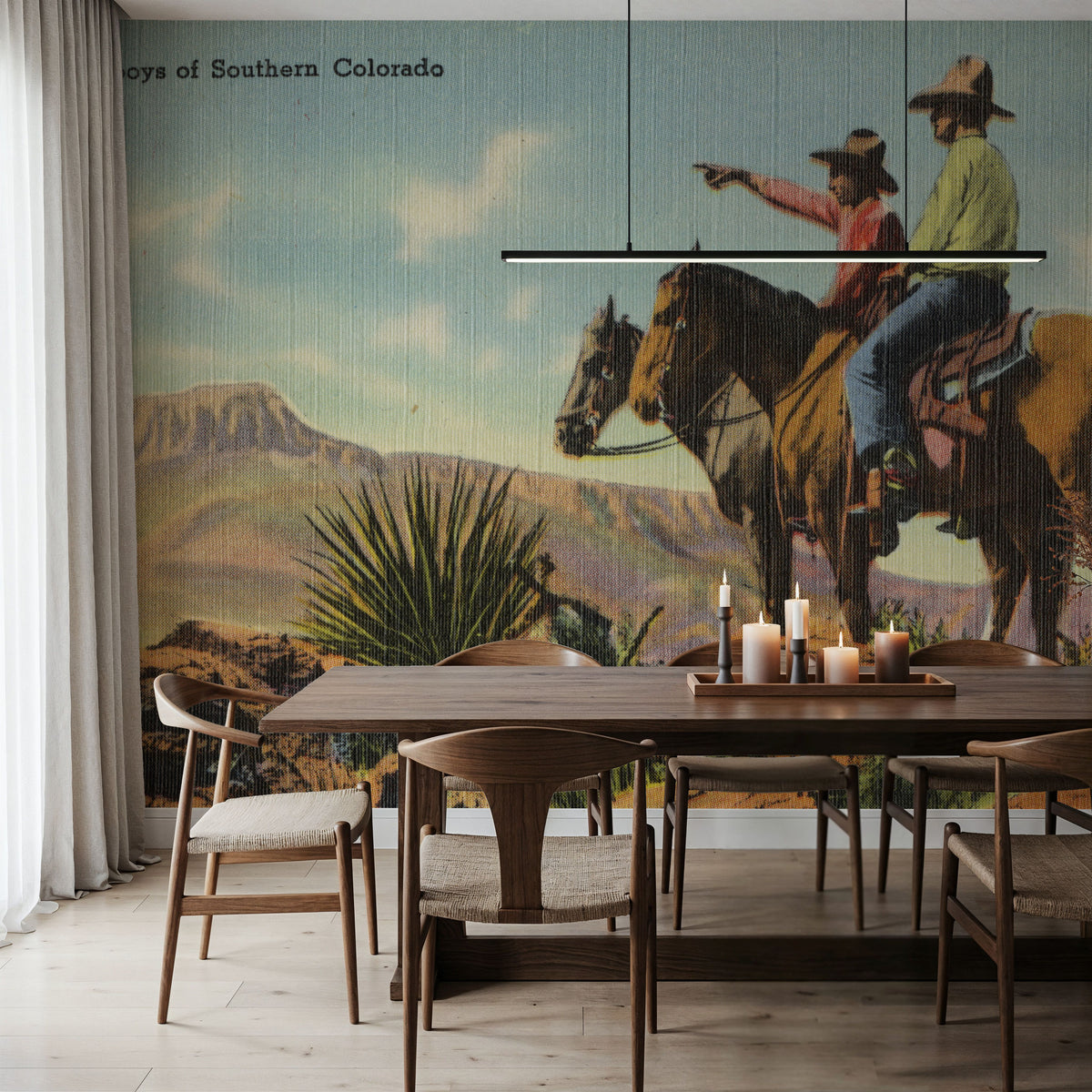 Greetings From Colorado Cowboys Mural Wallpaper - room preview 04