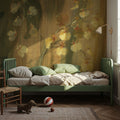 Yellow Orchid I Mural Wallpaper - room preview 04
