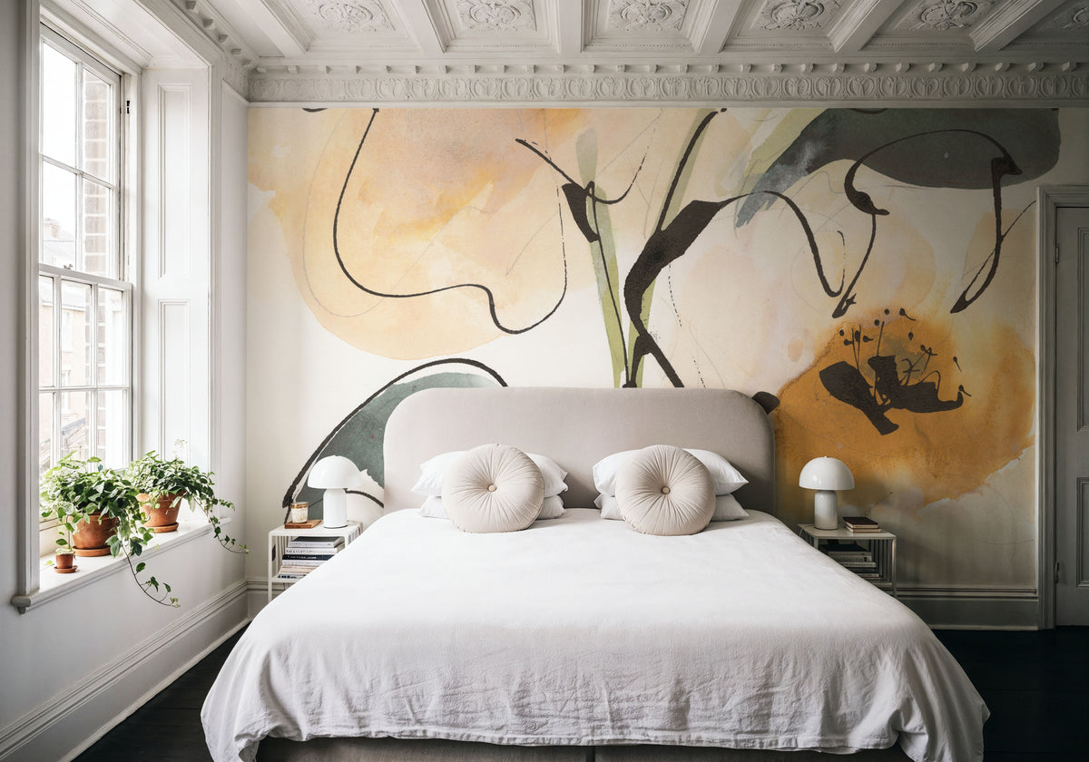 Smooth Poppy I Mural Wallpaper - room preview 04