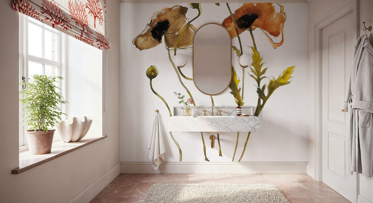 Autumn Orientals Vignette II Mural Wallpaper - room preview 04
