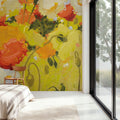 Red and Olive Celebration Mural Wallpaper - room preview 04