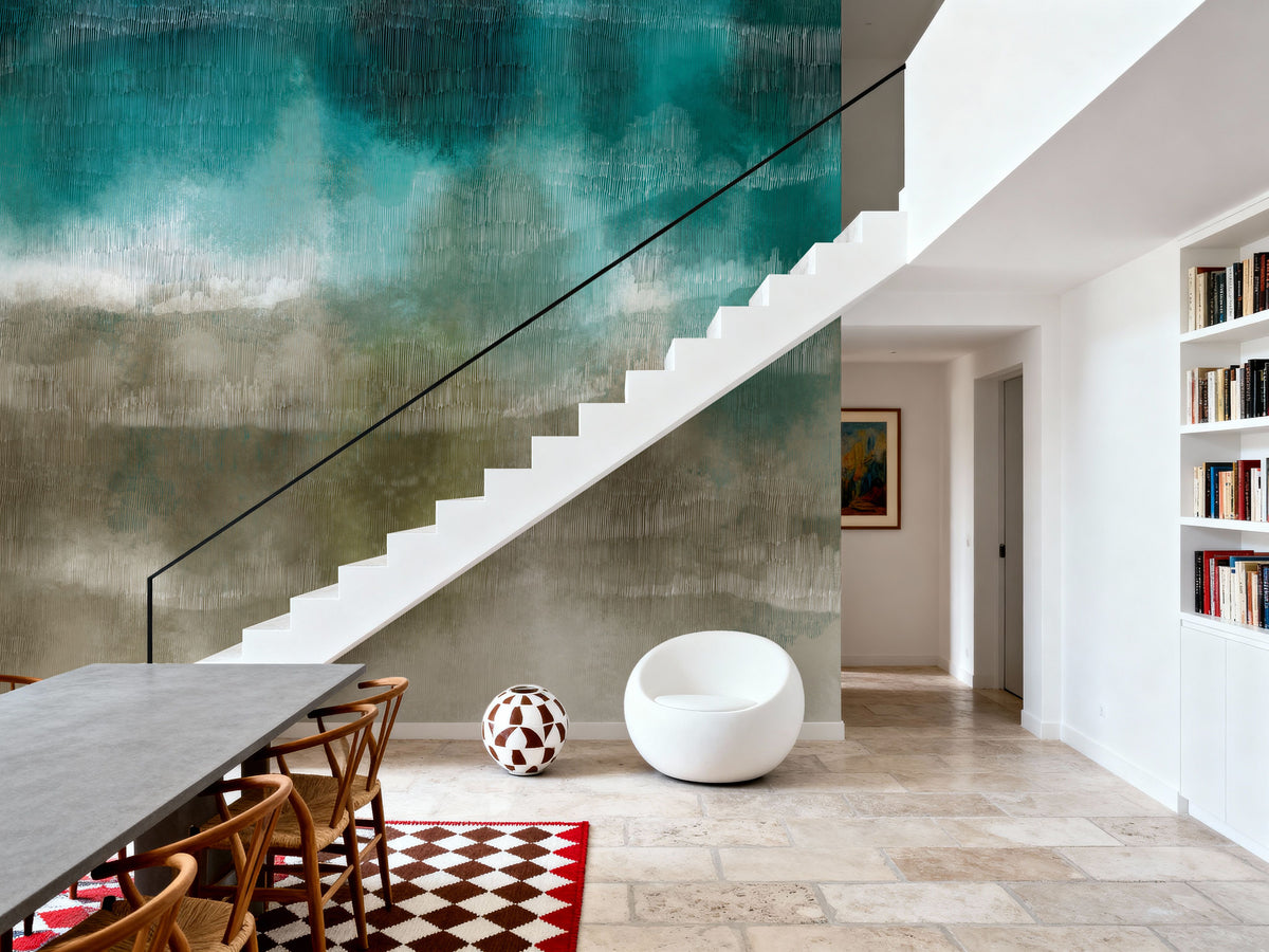 Wave Tapestry Mural Wallpaper - room preview 04
