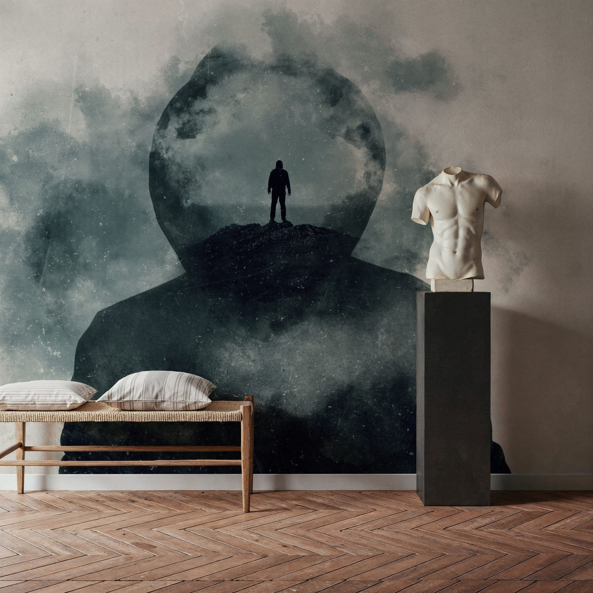 Space Man Mural Wallpaper - room preview 04