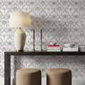 The Palm Lattice, Lavender Gray Mural Wallpaper - room preview 04