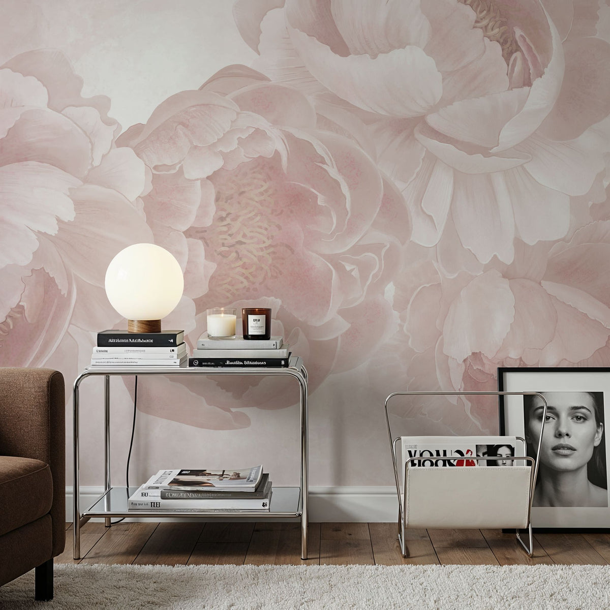 Peony Love Mural Wallpaper - room preview 04