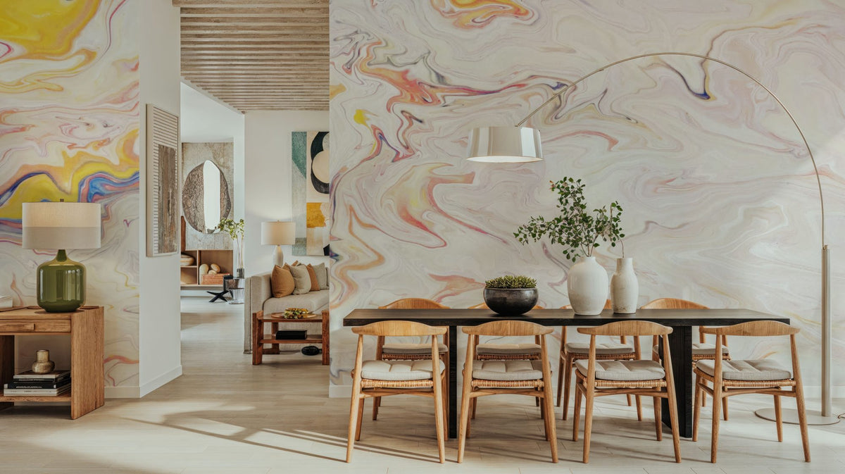 Sunset Marble Mural Wallpaper - room preview 04