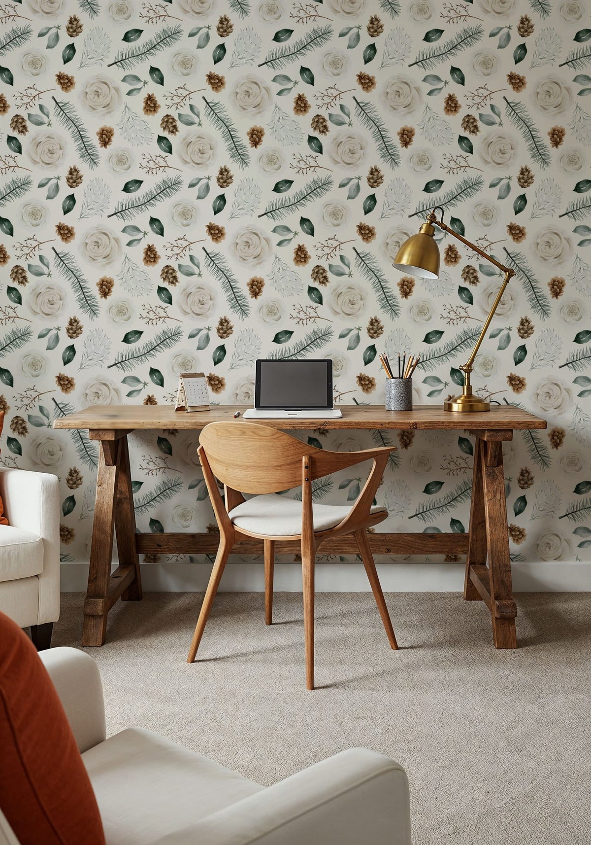 Winter Green Mural Wallpaper - room preview 04