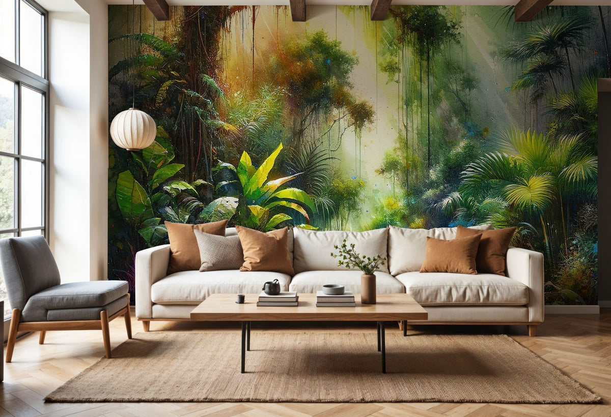 Vibrance of the Jungle Mural Wallpaper - room preview 04