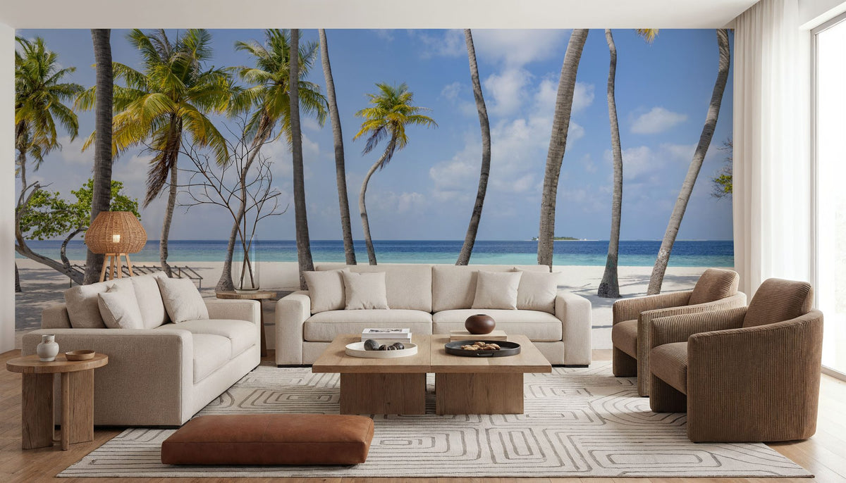 Palm Tree Beach Mural Wallpaper - room preview 04