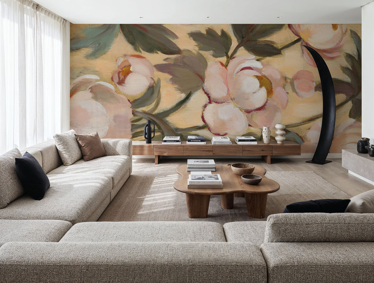 Garden Peonies II Mural Wallpaper - room preview 04