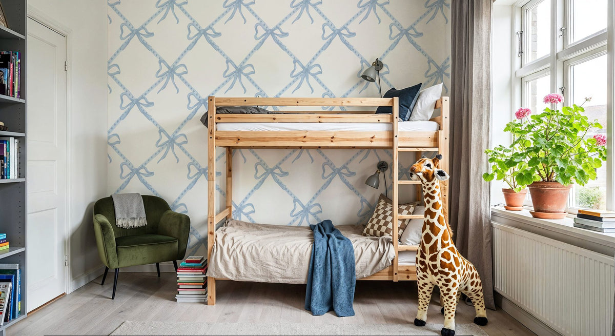 Petite Bows Sky Mural Wallpaper - room preview 04
