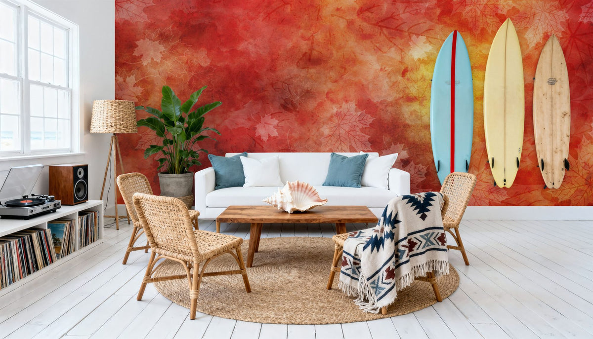 Fall Leaves Mural Wallpaper - room preview 04