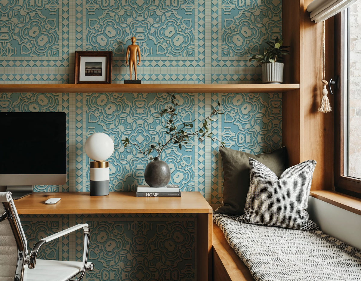 Mission Cement Tiles, Sky Mural Wallpaper - room preview 04