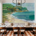 Painterly Beach Mural Wallpaper - room preview 04