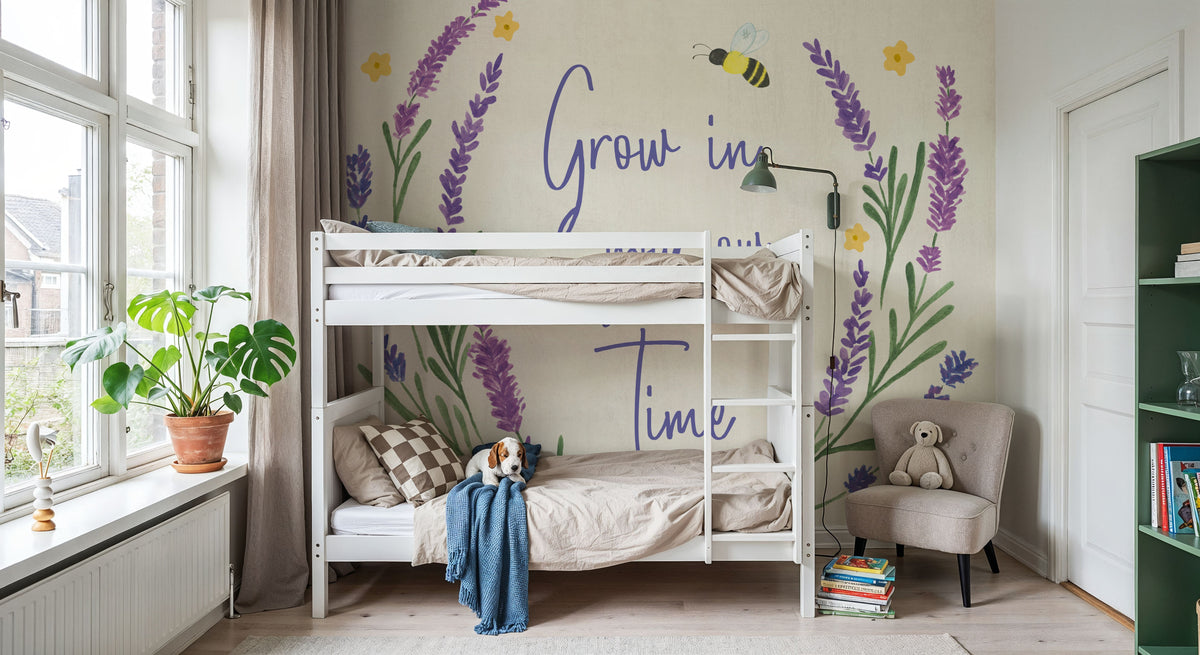 Lavender Garden V Mural Wallpaper - room preview 04
