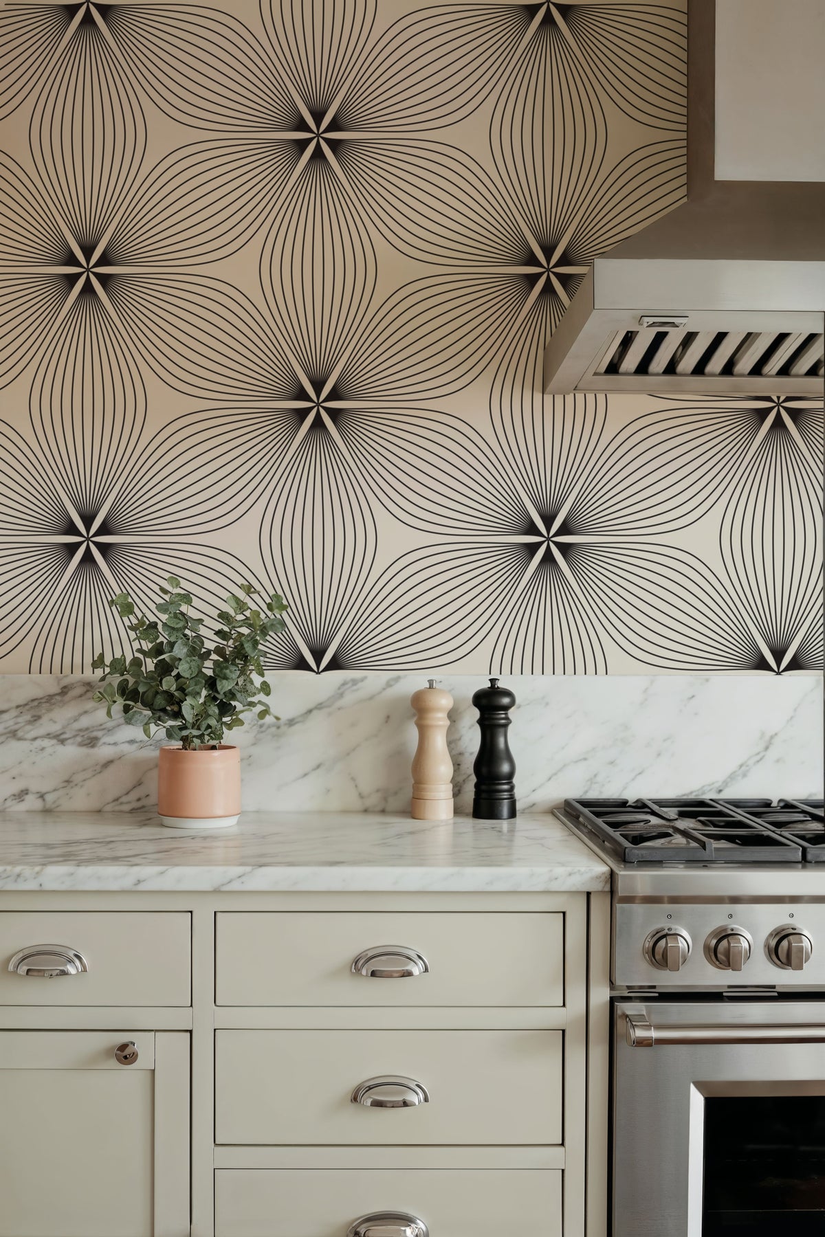 Deco Bloom Mural Wallpaper - room preview 04