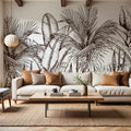 Tropical Palm Forest Mural Wallpaper - room preview 04