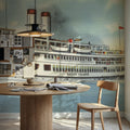 Greetings From Belle Island Mural Wallpaper - room preview 04