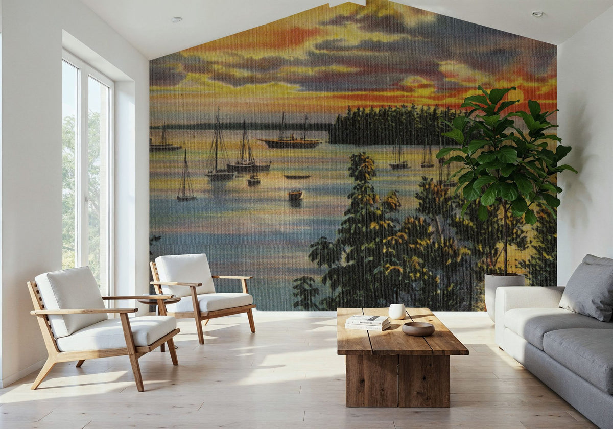 Greetings From Sunset Views Mural Wallpaper - room preview 04