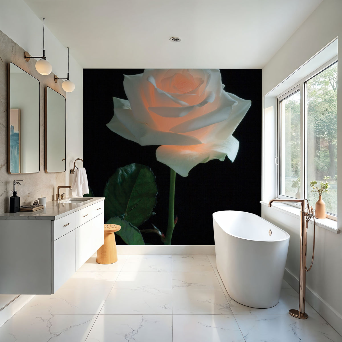 Rose Light Mural Wallpaper - room preview 04