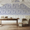 Sino Flowers White Mural Wallpaper - room preview 04