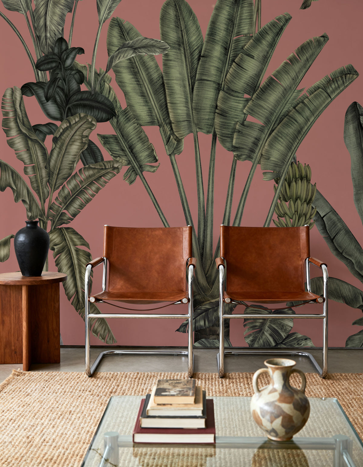 Banana Grove, Rose Mural Wallpaper - room preview 04