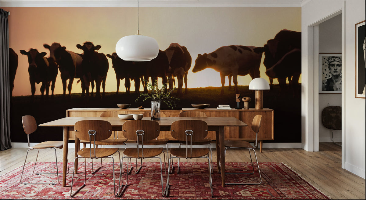 Sunset Pasture Mural Wallpaper - room preview 04