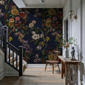 Floral Gaze, Midnight Mural Wallpaper - room preview 04