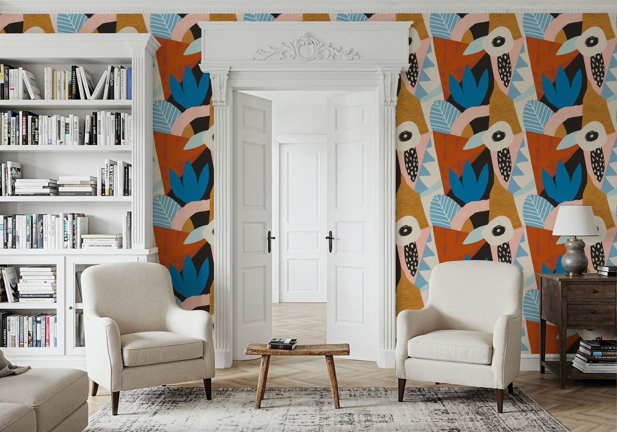 Paradise Bird Mural Wallpaper - room preview 04