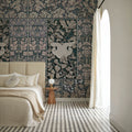 Flowers and Berries Mural Wallpaper - Neutral Tone - room preview 04