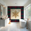 Plaid Christmas Stamp II Mural Wallpaper - room preview 04