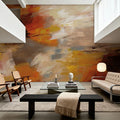 Leaves Falling Mural Wallpaper - room preview 04