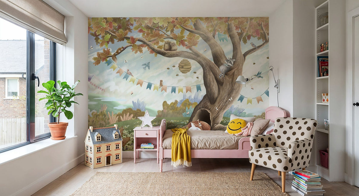 Oak Hill Slumber, October Mural Wallpaper - room preview 04