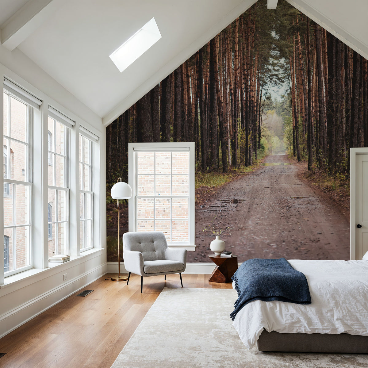 Dark Moody Trail Mural Wallpaper - room preview 04