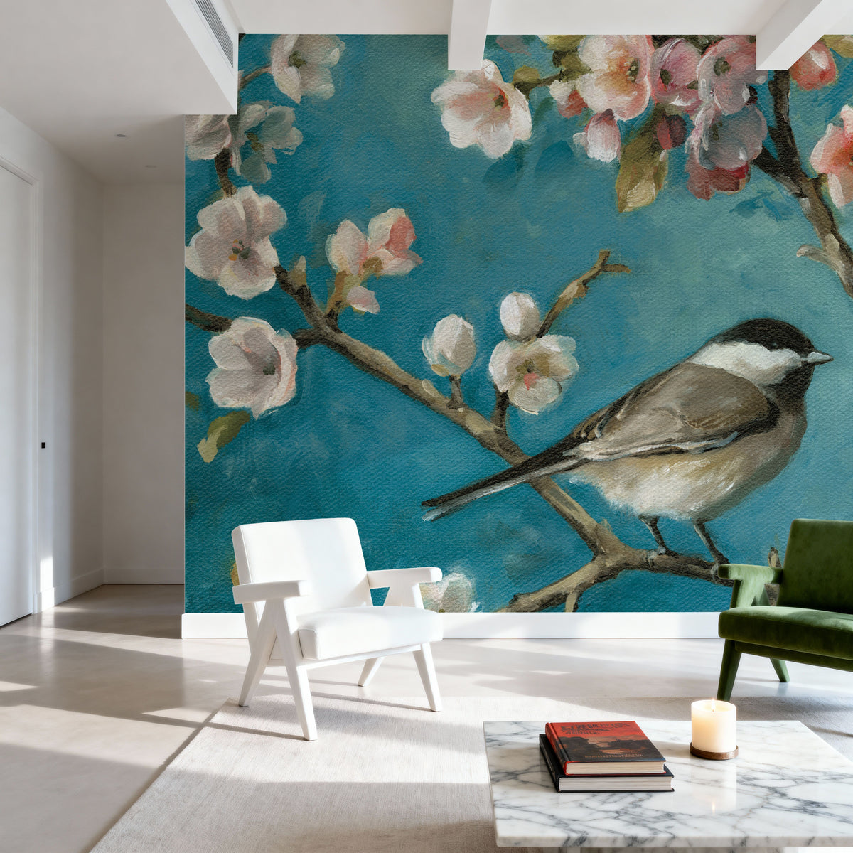 Blossom Bird I Mural Wallpaper - room preview 04