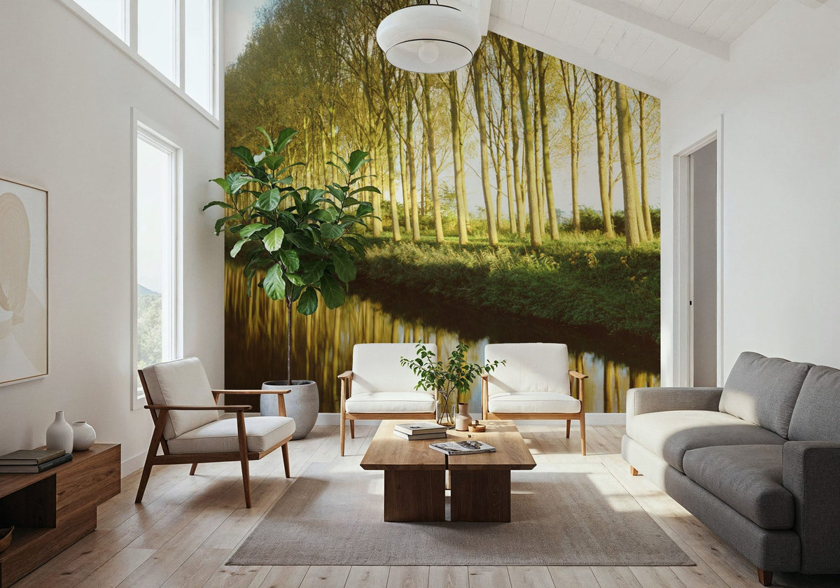 Riverside Mirror Mural Wallpaper - room preview 04