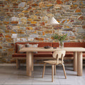 Rustic Stonework Mural Wallpaper - room preview 04