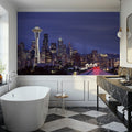 Twilight Tower Silhouette Mural Wallpaper - room preview 04