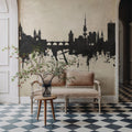 Prague (Praha) Czech Republic Skyline Concrete Mural Wallpaper - room preview 04