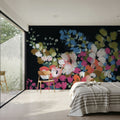 Midnight Floral Mural Wallpaper - room preview 04