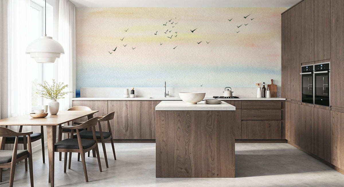 Sunset Shore Mural Wallpaper - room preview 04