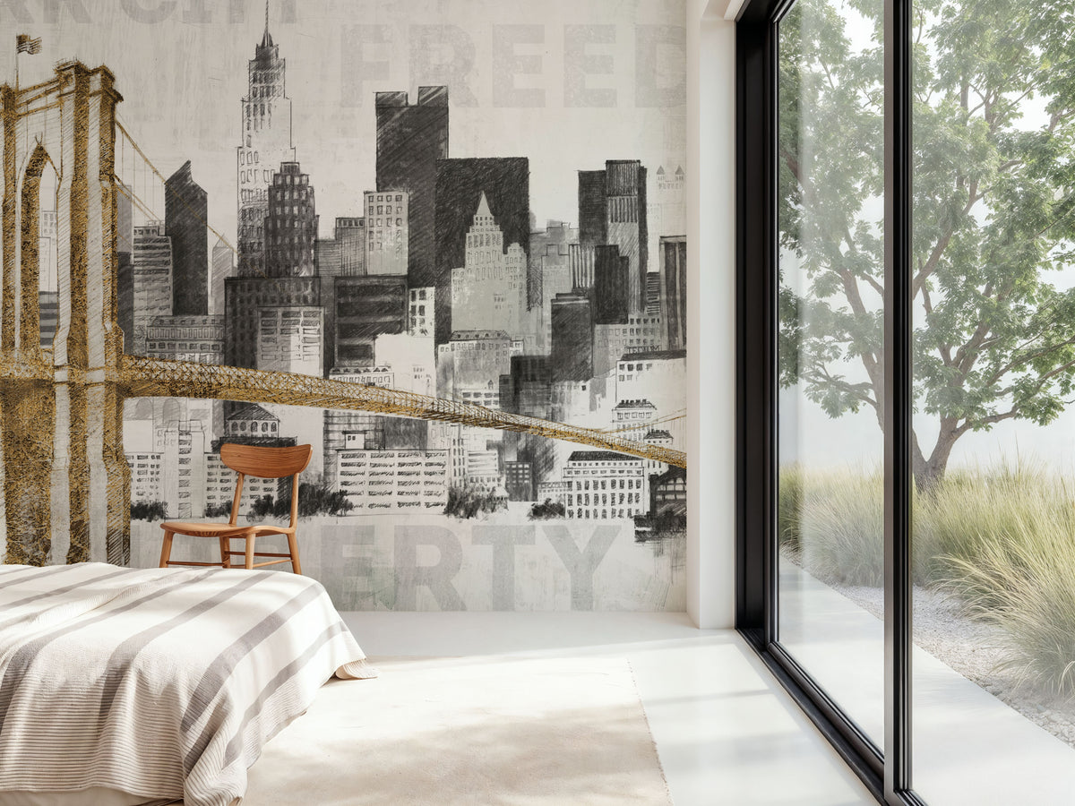 New York Skyline I Mural Wallpaper - room preview 04