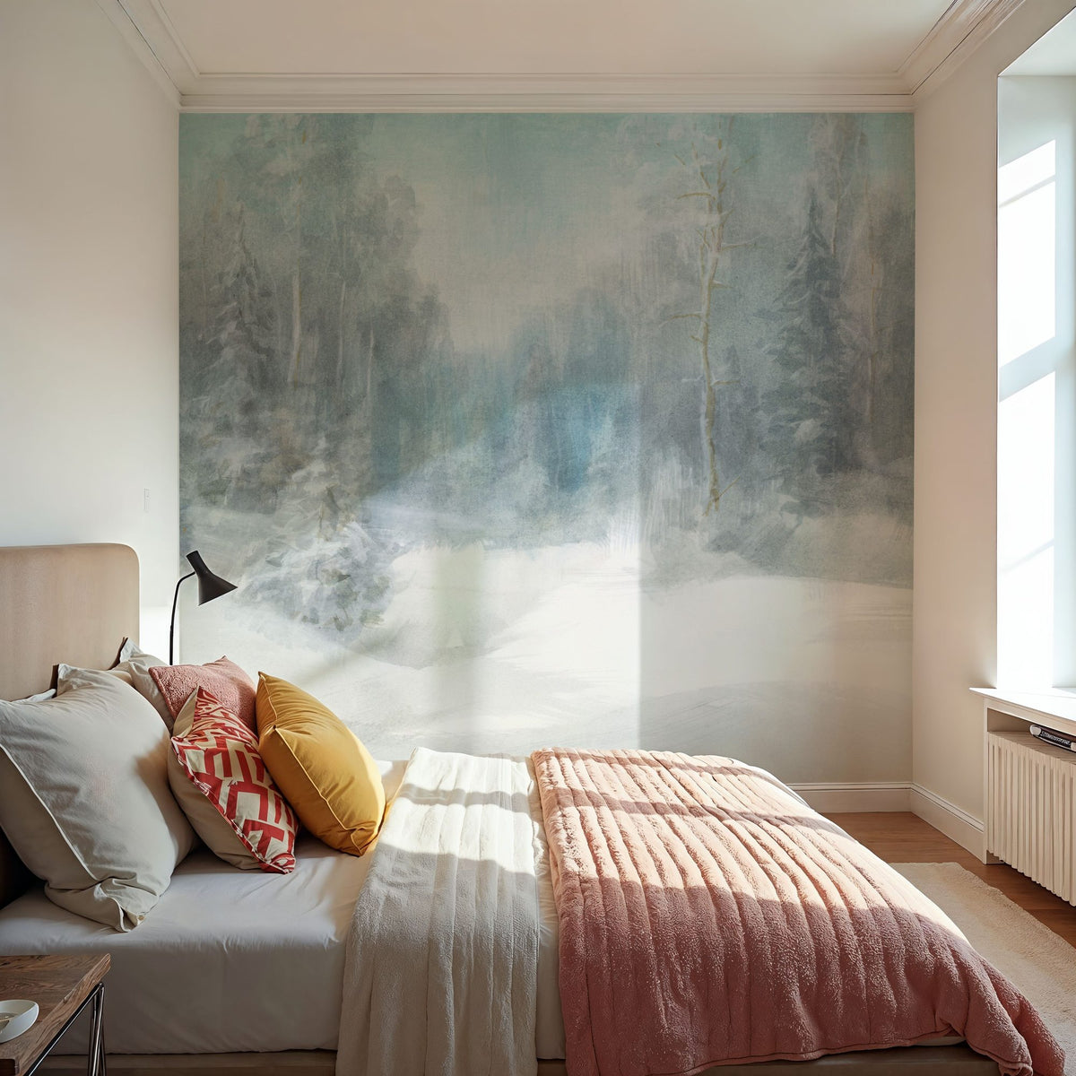 Peaceful Winter Mural Wallpaper - room preview 04