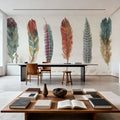 Spiced Nature XII Soft White Mural Wallpaper - room preview 04