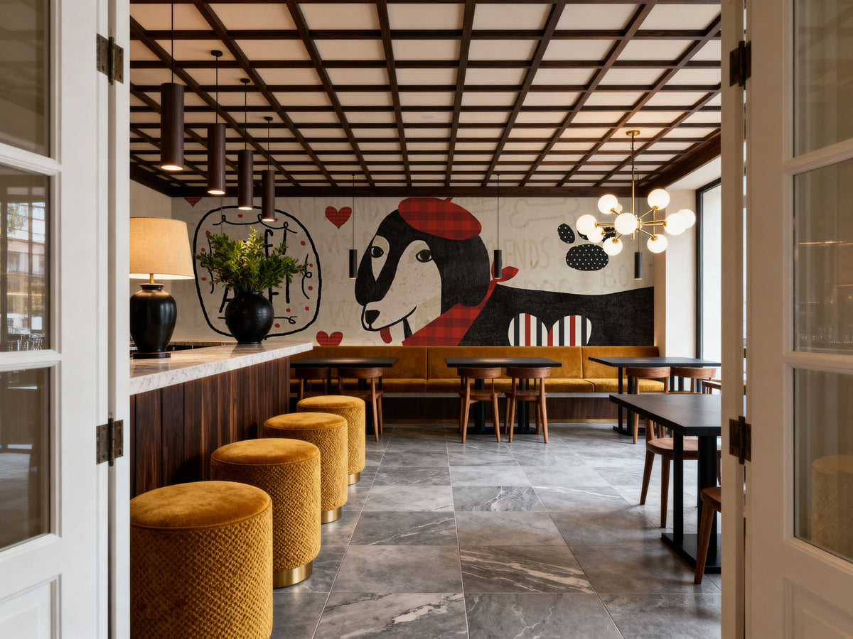 Puppy Love V Mural Wallpaper - room preview 04