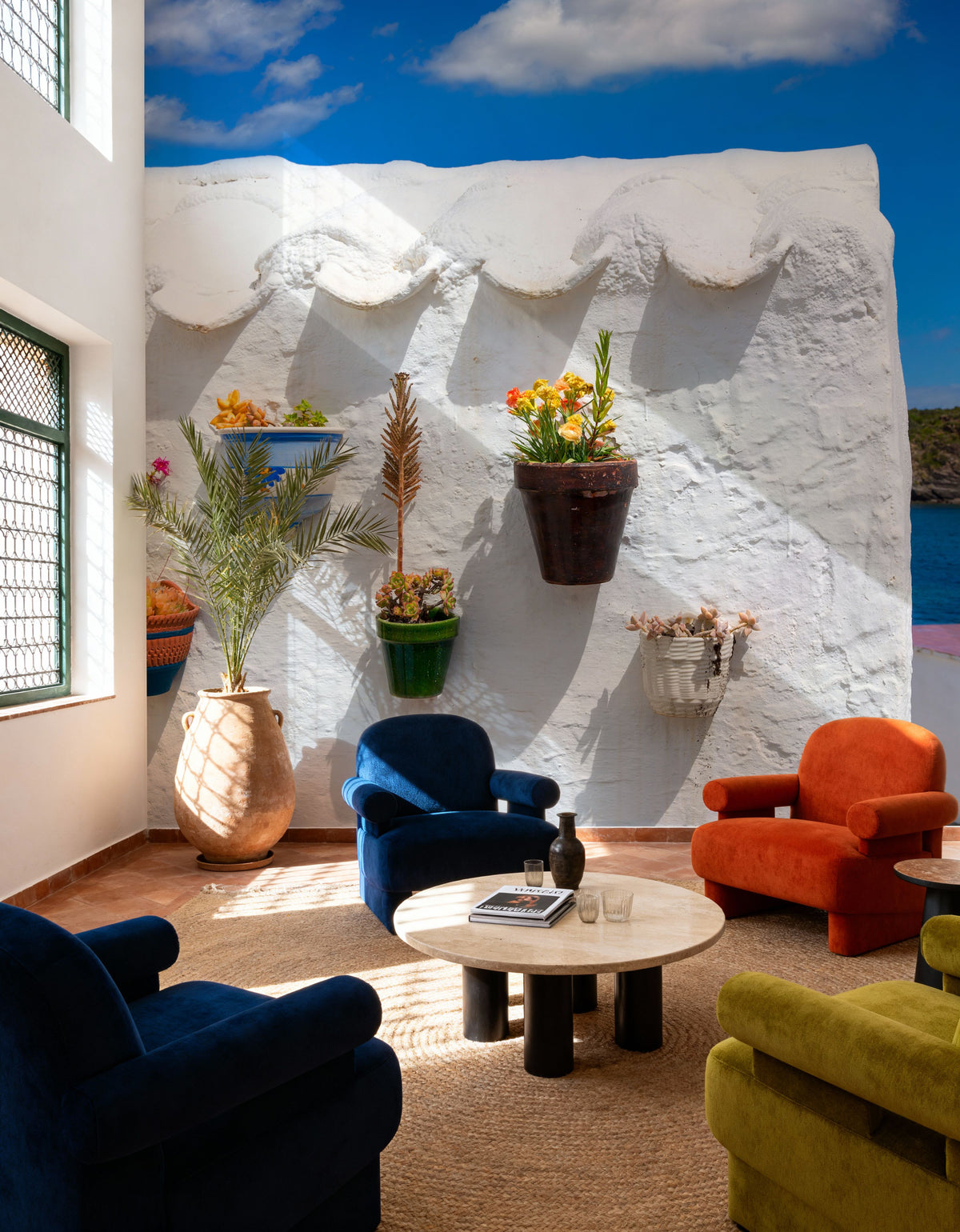Mediterranean Flower Pots Mural Wallpaper - room preview 04