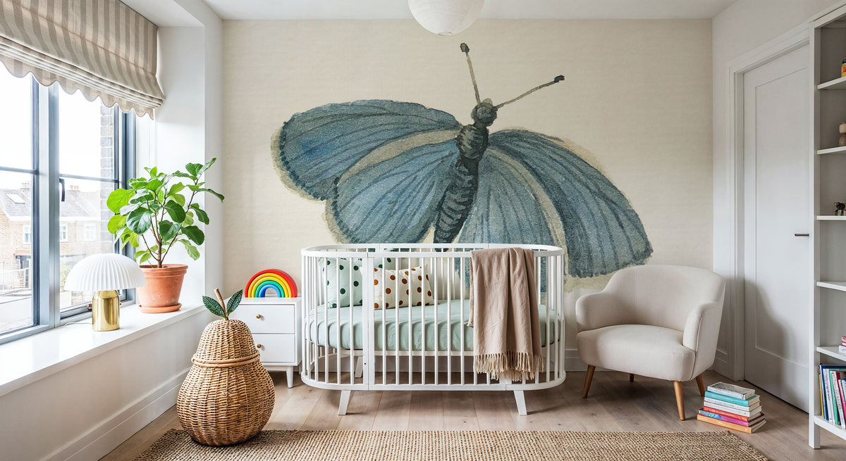Honeybloom Butterfly I Mural Wallpaper - room preview 04